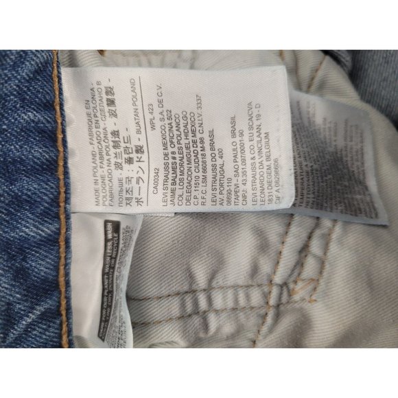 Men's Levis 511 Distressed Cut Off Jean Shorts Size 38 Made in Poland - Picture 8 of 12